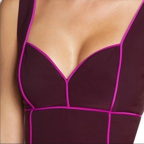 NWT ADELYN RAE KORINA SLEEVELESS COCKTAIL DRESS IN PLUM - Picture 4 of 9